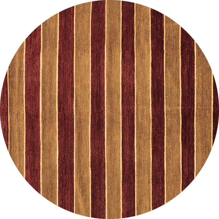 Round Abstract Brown Modern Rug, abs6brn