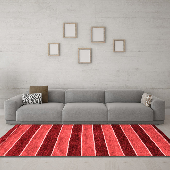 Modern Red Washable Rugs