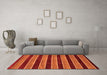 Machine Washable Abstract Orange Modern Area Rugs in a Living Room, wshabs6org