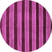 Round Machine Washable Abstract Purple Modern Area Rugs, wshabs6pur