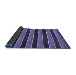 Sideview of Abstract Blue Modern Rug, abs6blu