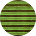 Round Abstract Green Modern Rug, abs6grn