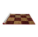 Sideview of Machine Washable Abstract Chocolate Brown Rug, wshabs70