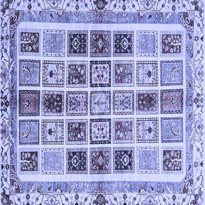 Square Machine Washable Abstract Blue Modern Rug, wshabs700blu