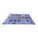 Sideview of Machine Washable Abstract Blue Modern Rug, wshabs700blu