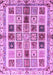 Machine Washable Abstract Purple Modern Area Rugs, wshabs700pur