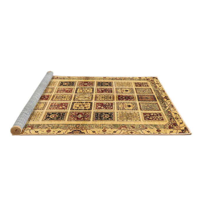 Sideview of Machine Washable Abstract Brown Modern Rug, wshabs700brn