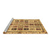 Sideview of Machine Washable Abstract Brown Modern Rug, wshabs700brn