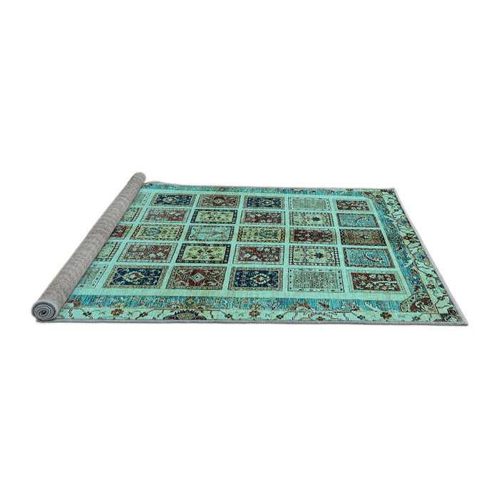 Sideview of Machine Washable Abstract Light Blue Modern Rug, wshabs700lblu