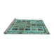 Sideview of Machine Washable Abstract Light Blue Modern Rug, wshabs700lblu