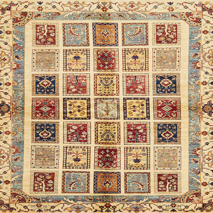 Square Abstract Red Modern Rug, abs700