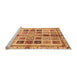 Sideview of Machine Washable Abstract Orange Modern Area Rugs, wshabs700org