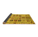 Sideview of Abstract Yellow Modern Rug, abs700yw