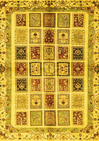 Abstract Yellow Modern Rug, abs700yw