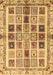 Machine Washable Abstract Brown Modern Rug, wshabs700brn