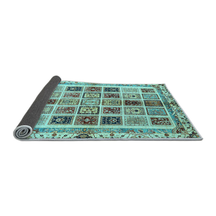 Sideview of Abstract Light Blue Modern Rug, abs700lblu