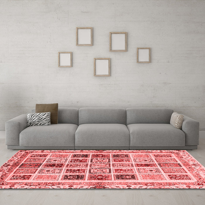 Modern Red Washable Rugs