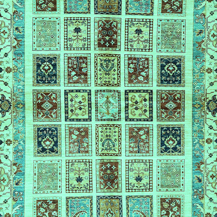 Machine Washable Abstract Turquoise Modern Area Rugs, wshabs700turq