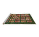 Sideview of Machine Washable Abstract Bakers Brown Rug, wshabs701