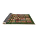 Sideview of Abstract Bakers Brown Modern Rug, abs701