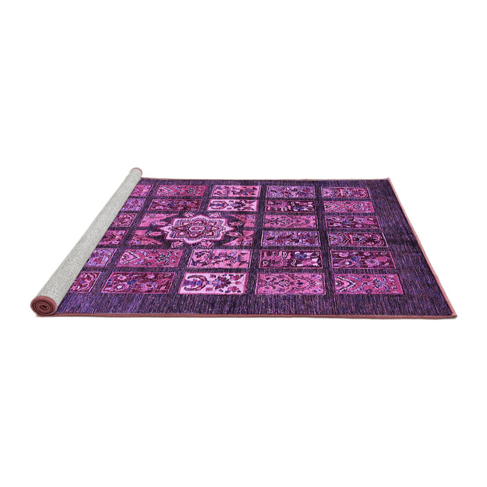 Sideview of Machine Washable Abstract Purple Modern Area Rugs, wshabs701pur