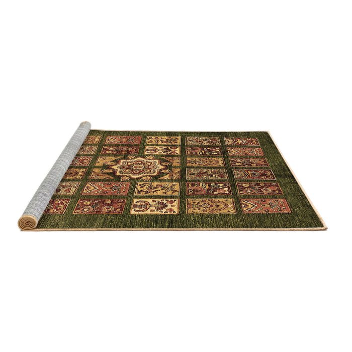 Sideview of Machine Washable Abstract Brown Modern Rug, wshabs701brn