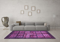 Machine Washable Abstract Purple Modern Rug, wshabs701pur