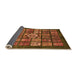 Sideview of Abstract Orange Modern Rug, abs701org