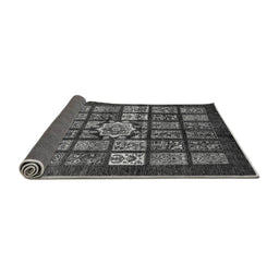 Sideview of Abstract Gray Modern Rug, abs701gry