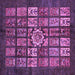 Square Machine Washable Abstract Purple Modern Area Rugs, wshabs701pur