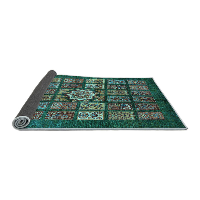 Sideview of Abstract Light Blue Modern Rug, abs701lblu