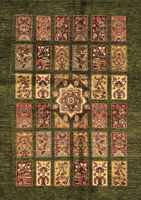 Abstract Brown Modern Rug, abs701brn