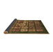 Sideview of Abstract Brown Modern Rug, abs701brn