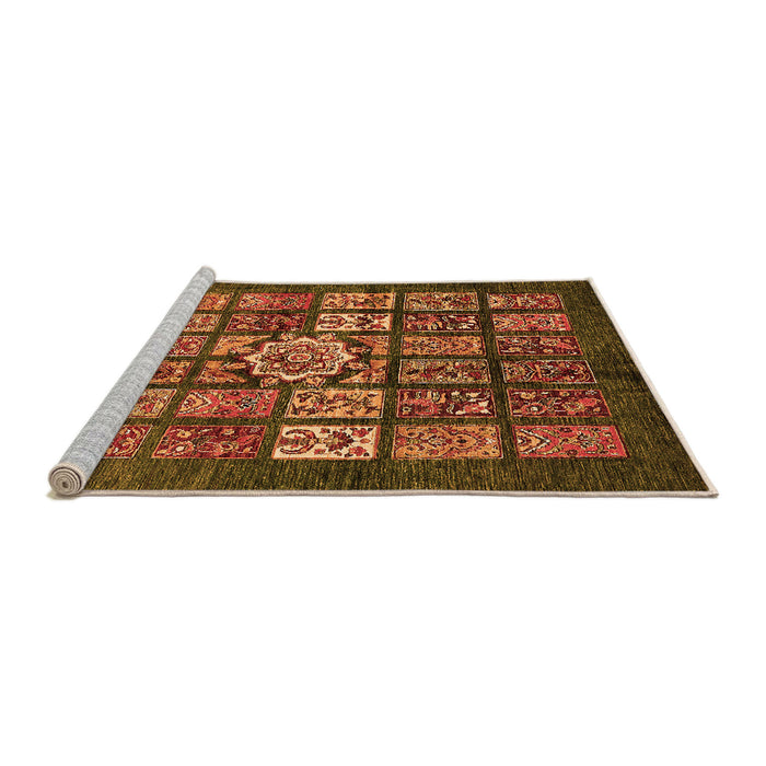 Sideview of Machine Washable Abstract Orange Modern Area Rugs, wshabs701org