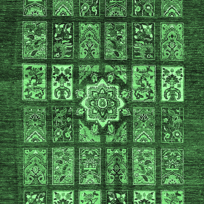 Machine Washable Abstract Emerald Green Modern Area Rugs, wshabs701emgrn