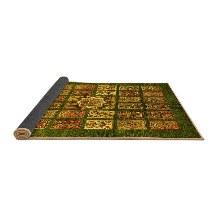 Sideview of Abstract Yellow Modern Rug, abs701yw
