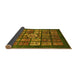 Sideview of Abstract Yellow Modern Rug, abs701yw