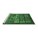 Sideview of Machine Washable Abstract Emerald Green Modern Area Rugs, wshabs701emgrn