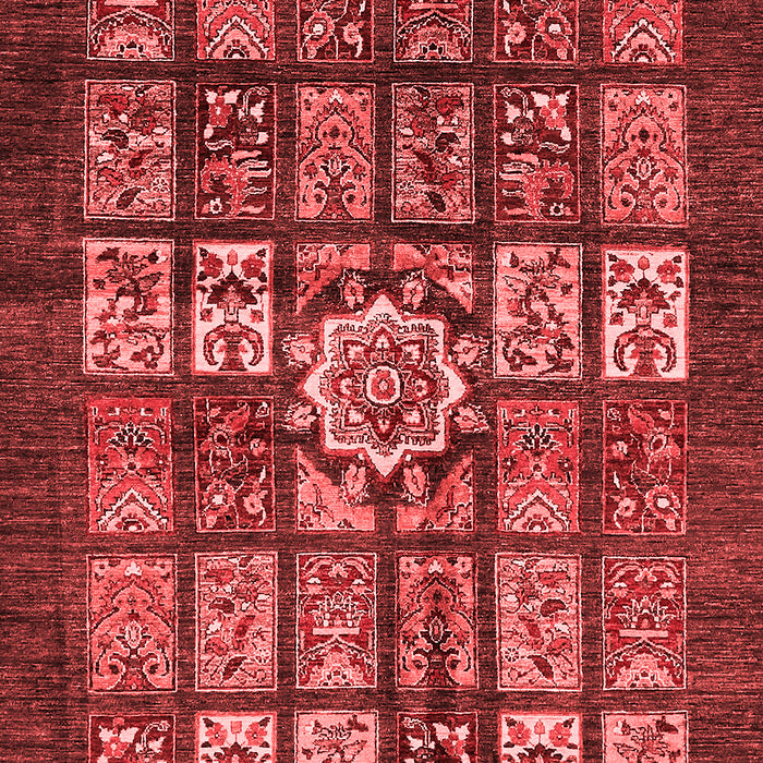 Machine Washable Abstract Red Modern Rug, wshabs701red