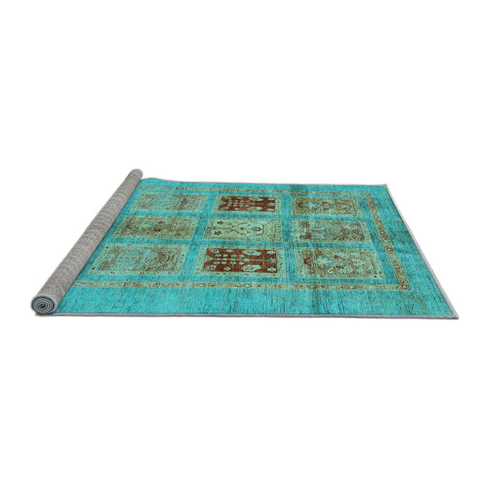 Sideview of Machine Washable Abstract Light Blue Modern Rug, wshabs702lblu