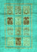 Abstract Turquoise Modern Rug, abs702turq