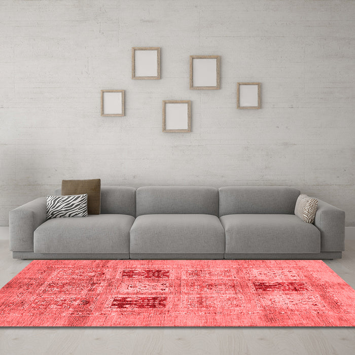 Modern Red Washable Rugs