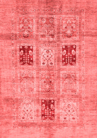 Abstract Red Modern Rug, abs702red