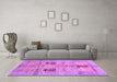 Machine Washable Abstract Purple Modern Area Rugs in a Living Room, wshabs702pur