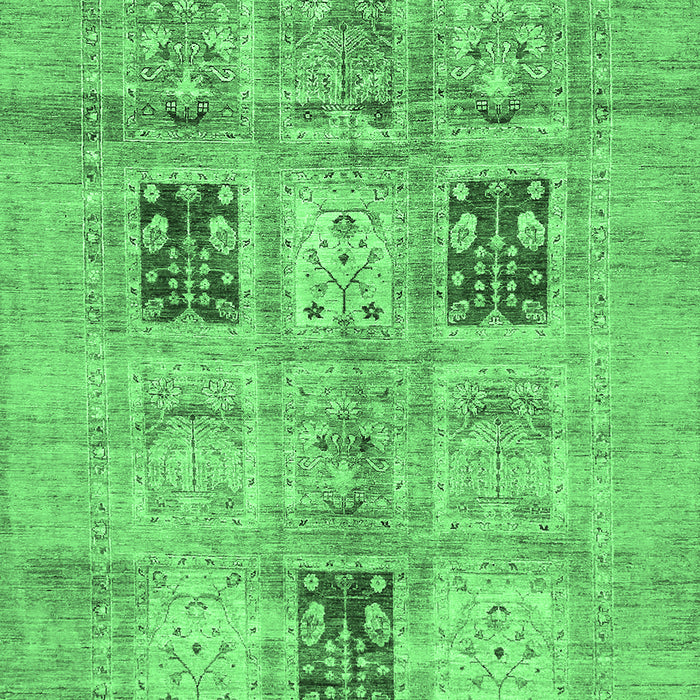 Machine Washable Abstract Emerald Green Modern Area Rugs, wshabs702emgrn