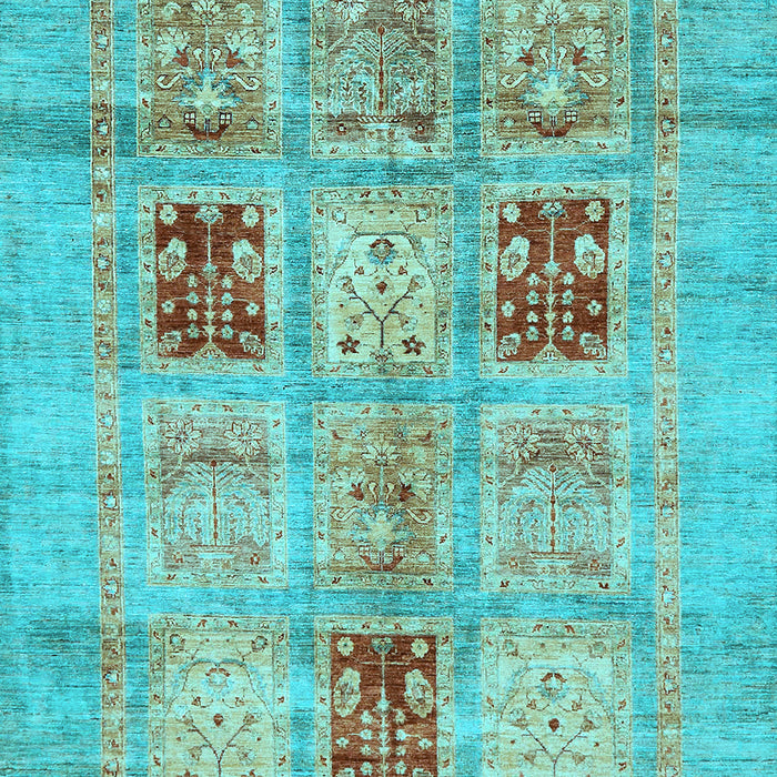 Machine Washable Abstract Light Blue Modern Rug, wshabs702lblu