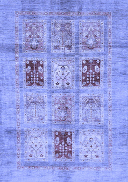 Abstract Blue Modern Rug, abs702blu