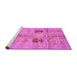 Sideview of Machine Washable Abstract Pink Modern Rug, wshabs702pnk