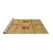 Sideview of Machine Washable Abstract Brown Modern Rug, wshabs702brn