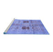 Sideview of Machine Washable Abstract Blue Modern Rug, wshabs702blu